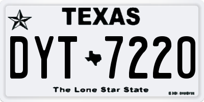 TX license plate DYT7220