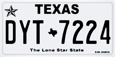 TX license plate DYT7224