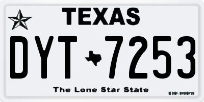 TX license plate DYT7253