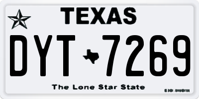 TX license plate DYT7269