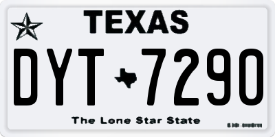 TX license plate DYT7290