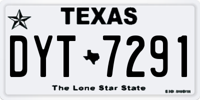 TX license plate DYT7291