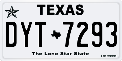 TX license plate DYT7293