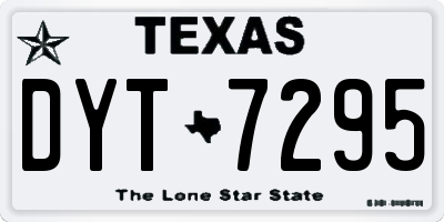 TX license plate DYT7295