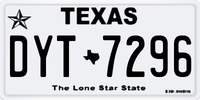 TX license plate DYT7296