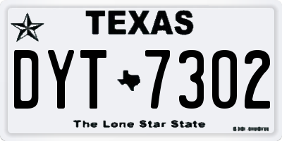 TX license plate DYT7302