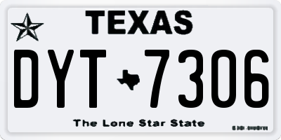 TX license plate DYT7306