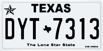 TX license plate DYT7313