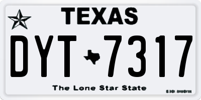 TX license plate DYT7317