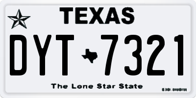 TX license plate DYT7321