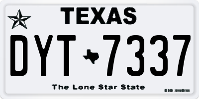 TX license plate DYT7337