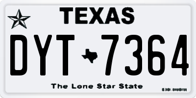 TX license plate DYT7364