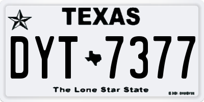 TX license plate DYT7377