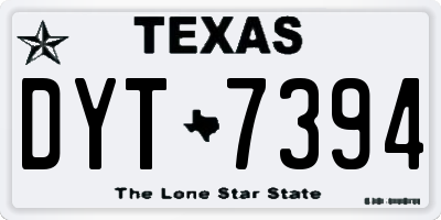 TX license plate DYT7394