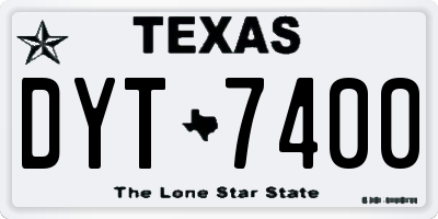 TX license plate DYT7400