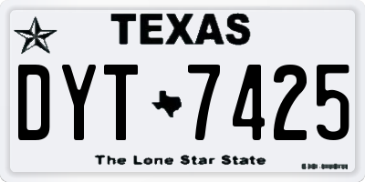 TX license plate DYT7425