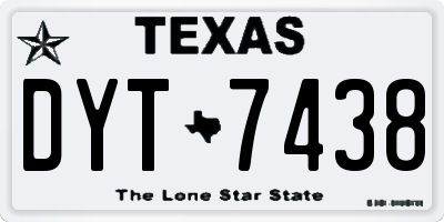 TX license plate DYT7438
