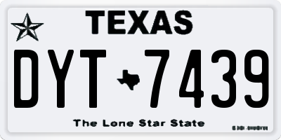 TX license plate DYT7439