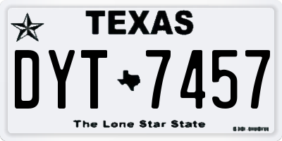 TX license plate DYT7457