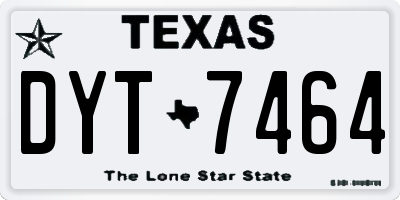 TX license plate DYT7464