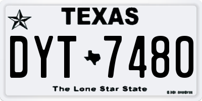 TX license plate DYT7480