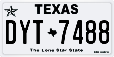 TX license plate DYT7488