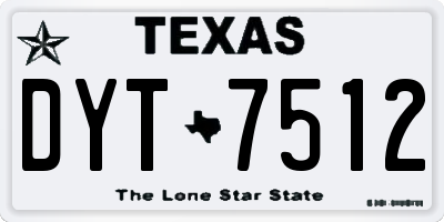 TX license plate DYT7512
