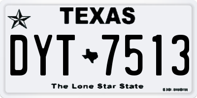 TX license plate DYT7513