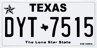 TX license plate DYT7515