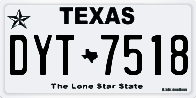 TX license plate DYT7518