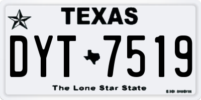 TX license plate DYT7519