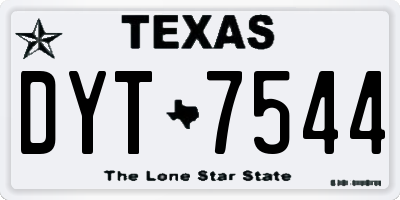 TX license plate DYT7544
