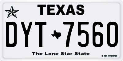 TX license plate DYT7560