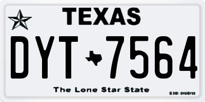 TX license plate DYT7564