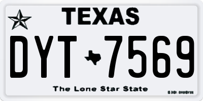 TX license plate DYT7569