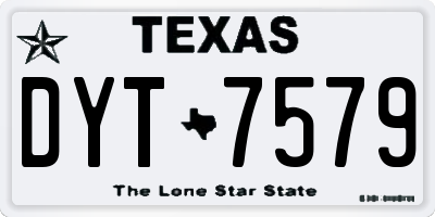 TX license plate DYT7579