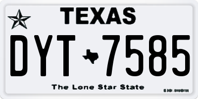 TX license plate DYT7585