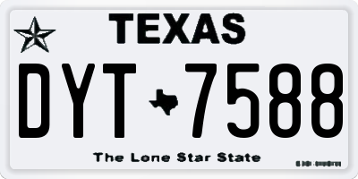 TX license plate DYT7588