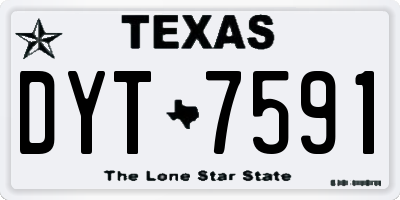 TX license plate DYT7591