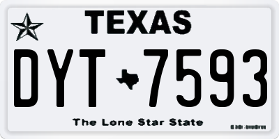 TX license plate DYT7593