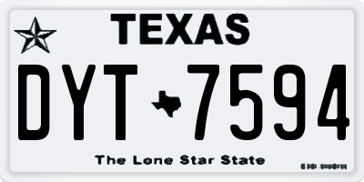 TX license plate DYT7594