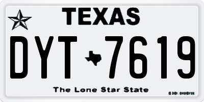 TX license plate DYT7619