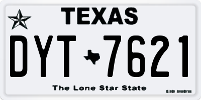 TX license plate DYT7621