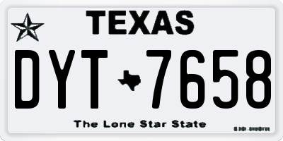 TX license plate DYT7658