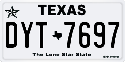 TX license plate DYT7697