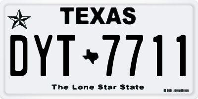 TX license plate DYT7711