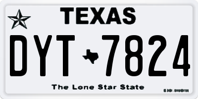 TX license plate DYT7824
