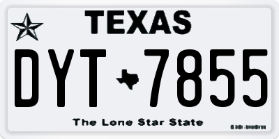 TX license plate DYT7855