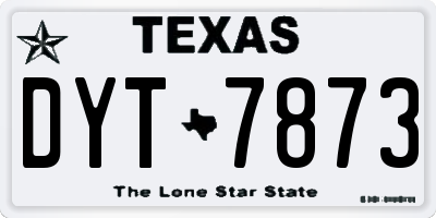 TX license plate DYT7873
