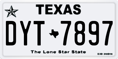 TX license plate DYT7897